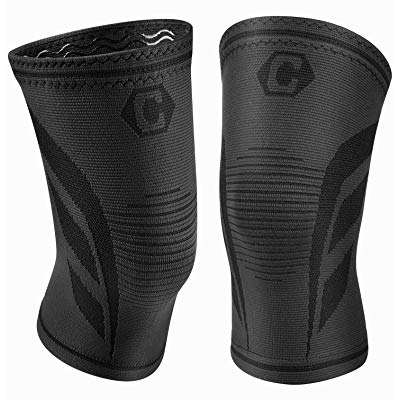 CAMBIVO 2 Pack Knee Brace, Knee Compression Sleeve