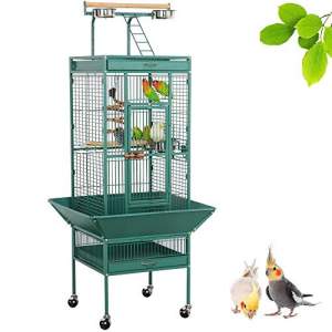 Yaheetech 62-inch Wrought Iron Rolling Large Bird Cage