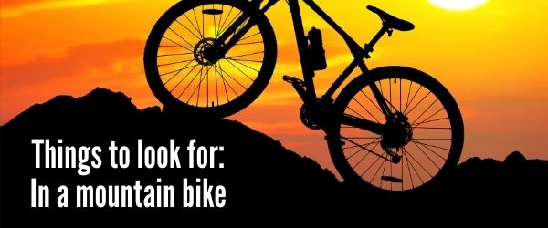 Things to look for: In a mountain bike